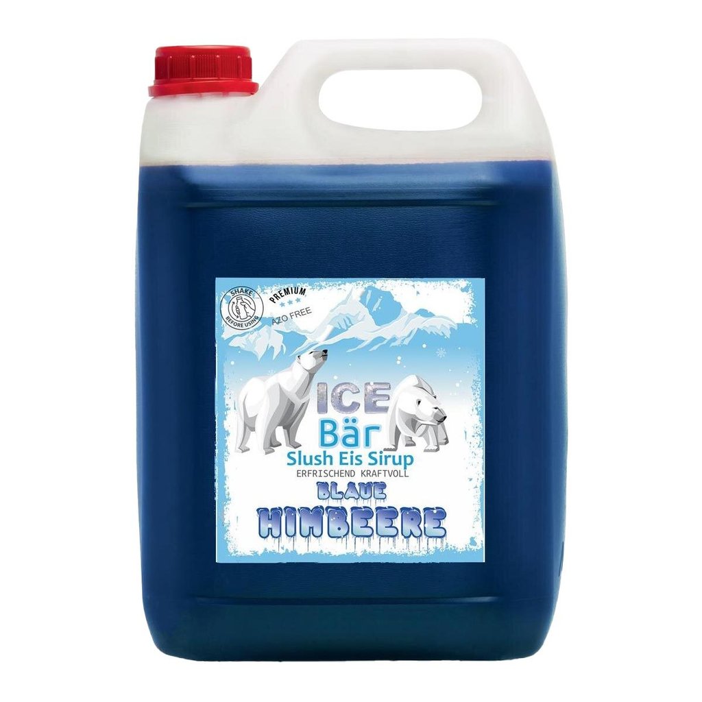 ICE BÄR Slush Eis Sirup "Blaue Himbeere", 5 l