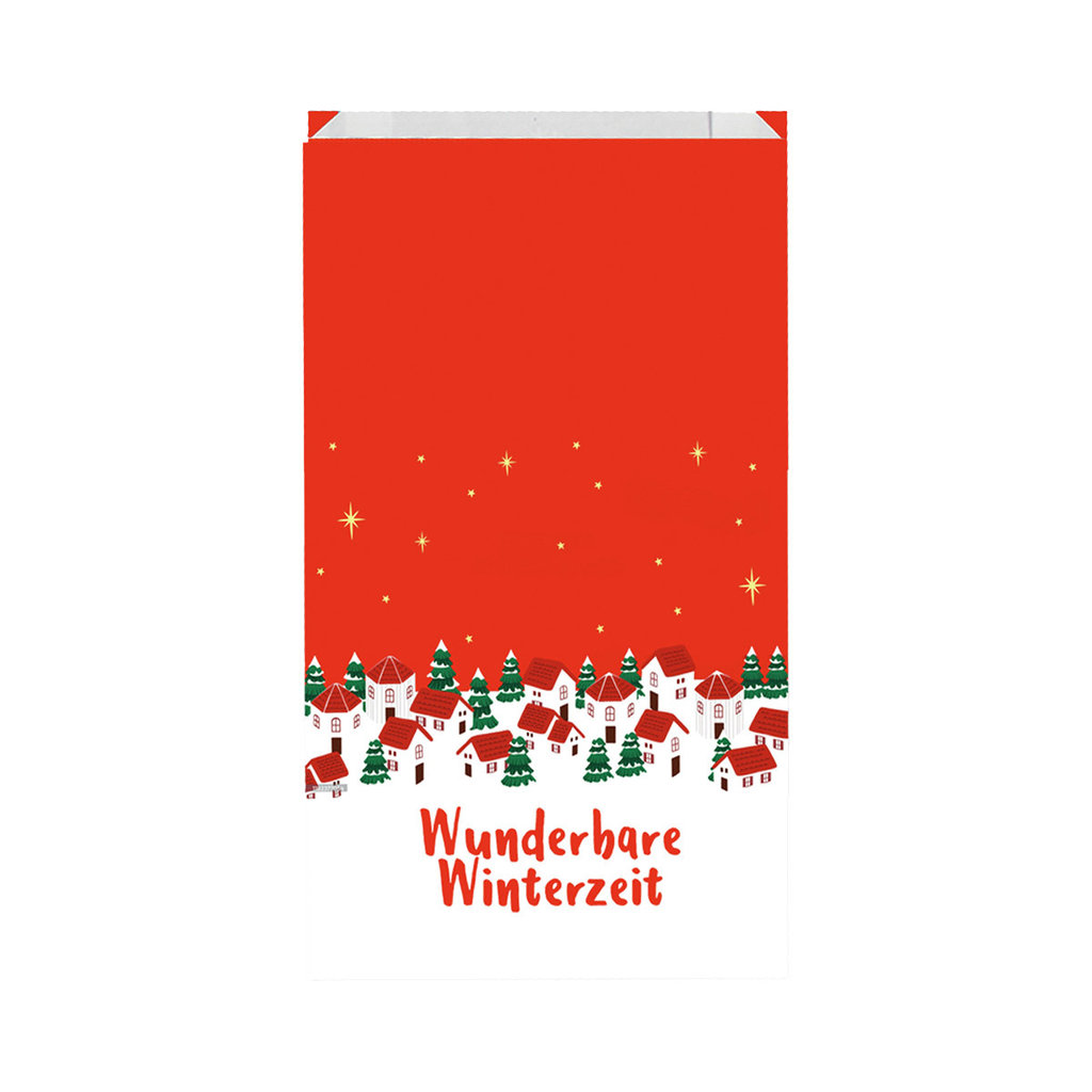 Faltenbeutel, "Winterzeit" 20 x 7 x 32 cm