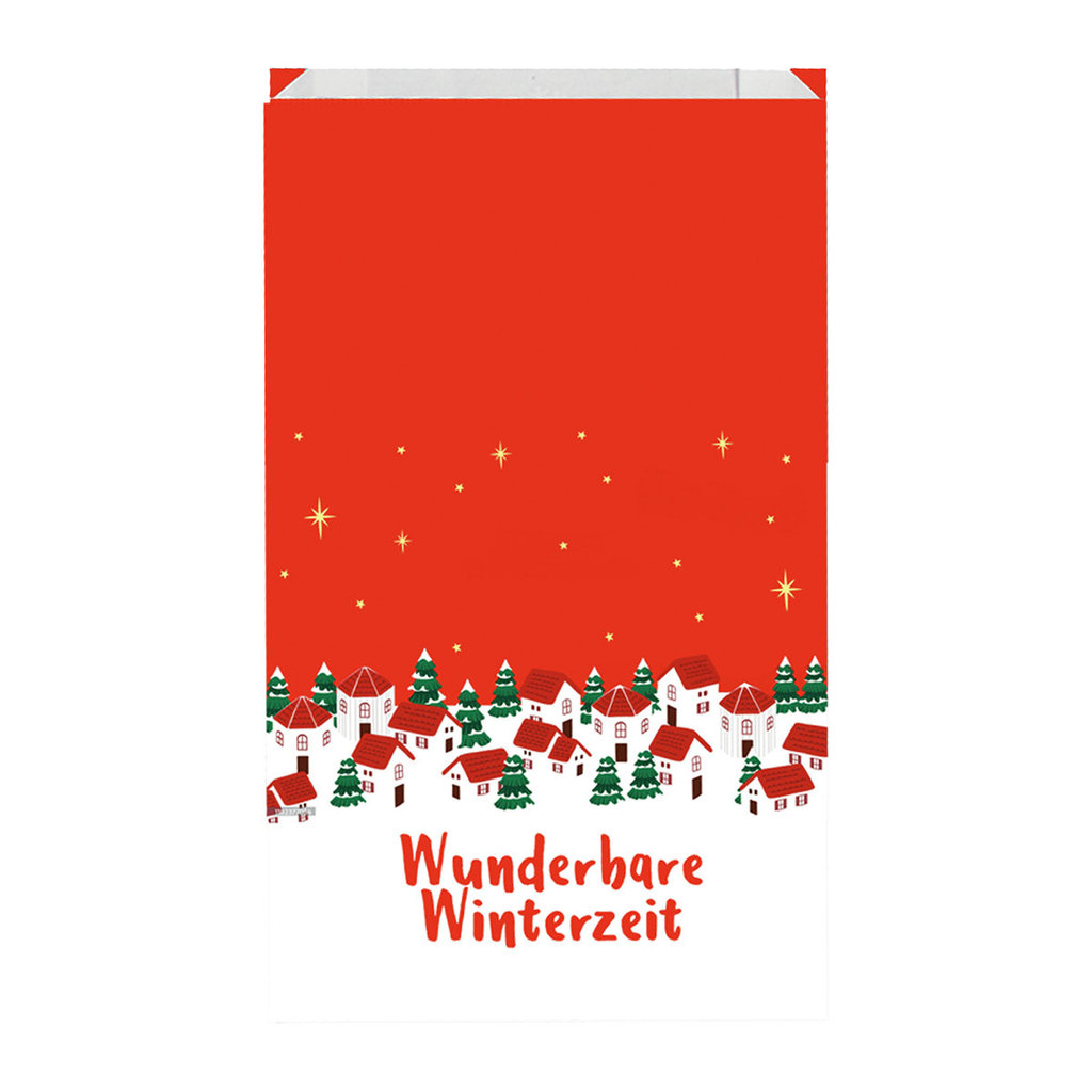 Faltenbeutel, "Winterzeit" 20 x 7 x 42 cm