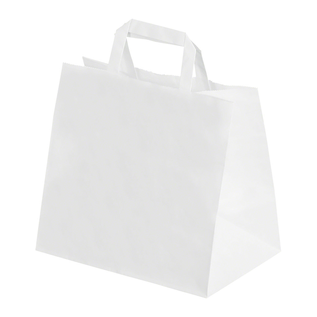 Papier-Tragetasche, weiß, 32 x 24 x 22 cm