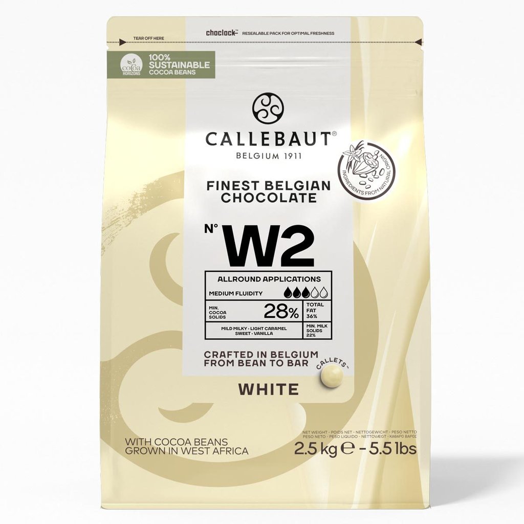 Callebaut Schokoladen-Callets W2, weiß