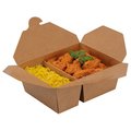 Menübox braun, 2-geteilt, 17x13,5x6,5 cm - 2