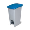 Tretabfalleimer mit Rollen, 60 Liter, blau