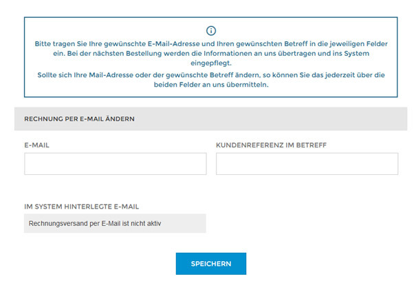 Rechnung per E-Mail Screenshot 1